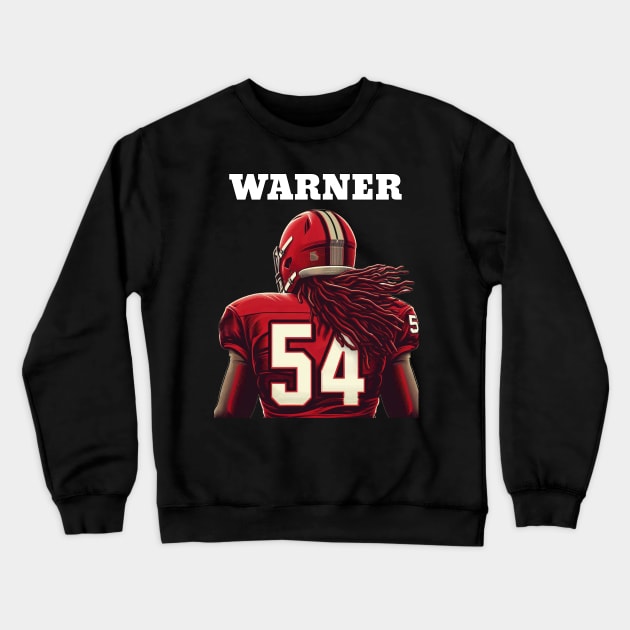 Fred Warner 49ers San Francisco illustration Football Team Crewneck Sweatshirt by DarkWave